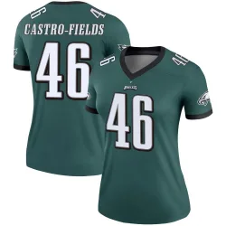 Women's Tariq Castro-Fields Philadelphia Eagles No.46 Legend Jersey - Green
