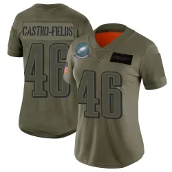 Women's Tariq Castro-Fields Philadelphia Eagles No.46 Limited 2019 Salute to Service Jersey - Camo