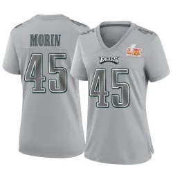 Women's Taylor Morin Philadelphia Eagles No.45 Game Atmosphere Fashion Super Bowl LIX Jersey - Gray