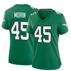 Women's Taylor Morin Philadelphia Eagles No.45 Game Kelly Alternate Jersey - Green
