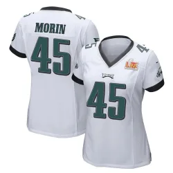 Women's Taylor Morin Philadelphia Eagles No.45 Game Super Bowl LIX Jersey - White