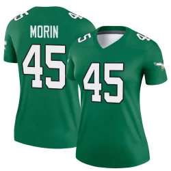 Women's Taylor Morin Philadelphia Eagles No.45 Legend Kelly Alternate Jersey - Green