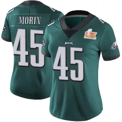 Women's Taylor Morin Philadelphia Eagles No.45 Limited Midnight Team Color Vapor Untouchable Super Bowl LIX Jersey - Green