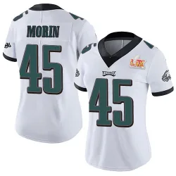 Women's Taylor Morin Philadelphia Eagles No.45 Limited Vapor Untouchable Super Bowl LIX Jersey - White