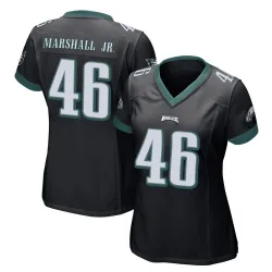 Women's Terrace Marshall Jr. Philadelphia Eagles No.46 Game Alternate Jersey - Black
