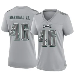 Women's Terrace Marshall Jr. Philadelphia Eagles No.46 Game Atmosphere Fashion Jersey - Gray