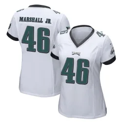 Women's Terrace Marshall Jr. Philadelphia Eagles No.46 Game Jersey - White