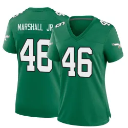 Women's Terrace Marshall Jr. Philadelphia Eagles No.46 Game Kelly Alternate Jersey - Green