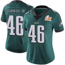 Women's Terrace Marshall Jr. Philadelphia Eagles No.46 Limited Midnight Team Color Vapor Untouchable Super Bowl LIX Jersey - Gre