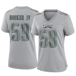 Women's Thomas Booker IV Philadelphia Eagles No.59 Game Atmosphere Fashion Jersey - Gray