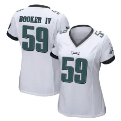 Women's Thomas Booker IV Philadelphia Eagles No.59 Game Jersey - White