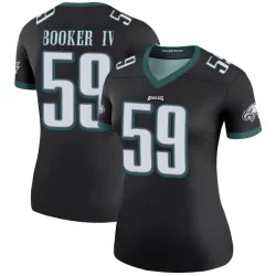 Women's Thomas Booker IV Philadelphia Eagles No.59 Legend Color Rush Jersey - Black