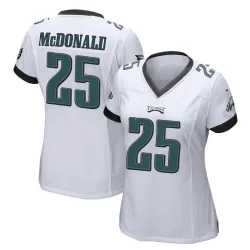 Women's Tommy McDonald Philadelphia Eagles No.25 Game Jersey - White