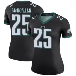Women's Tommy McDonald Philadelphia Eagles No.25 Legend Color Rush Jersey - Black