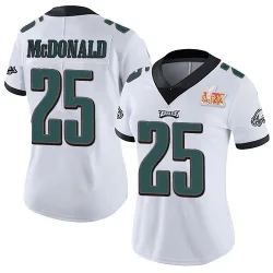 Women's Tommy McDonald Philadelphia Eagles No.25 Limited Vapor Untouchable Super Bowl LIX Jersey - White