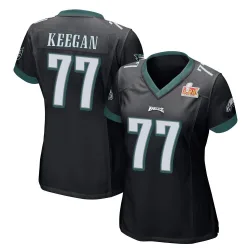 Women's Trevor Keegan Philadelphia Eagles No.77 Game Alternate Super Bowl LIX Jersey - Black