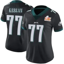 Women's Trevor Keegan Philadelphia Eagles No.77 Limited Alternate Vapor Untouchable Super Bowl LIX Jersey - Black