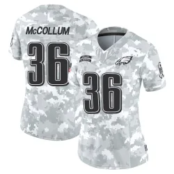 Women's Tristin McCollum Philadelphia Eagles No.36 Limited 2024 Salute to Service Jersey - Arctic Camo