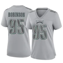 Women's Ty Robinson Philadelphia Eagles No.95 Game Atmosphere Fashion Jersey - Gray