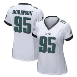 Women's Ty Robinson Philadelphia Eagles No.95 Game Jersey - White