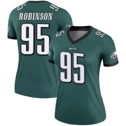 Women's Ty Robinson Philadelphia Eagles No.95 Legend Jersey - Green