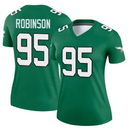 Women's Ty Robinson Philadelphia Eagles No.95 Legend Kelly Alternate Jersey - Green