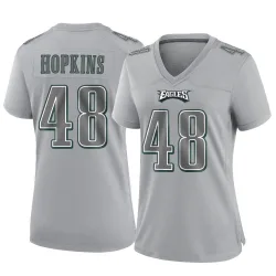 Women's Wes Hopkins Philadelphia Eagles No.48 Game Atmosphere Fashion Jersey - Gray