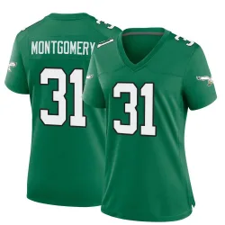 Women's Wilbert Montgomery Philadelphia Eagles No.31 Game Kelly Alternate Jersey - Green