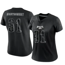 Women's Wilbert Montgomery Philadelphia Eagles No.31 Limited Reflective Jersey - Black