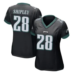 Women's Will Shipley Philadelphia Eagles No.28 Game Alternate Jersey - Black