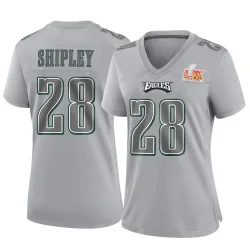 Women's Will Shipley Philadelphia Eagles No.28 Game Atmosphere Fashion Super Bowl LIX Jersey - Gray