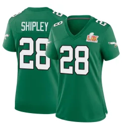 Women's Will Shipley Philadelphia Eagles No.28 Game Kelly Alternate Super Bowl LIX Jersey - Green