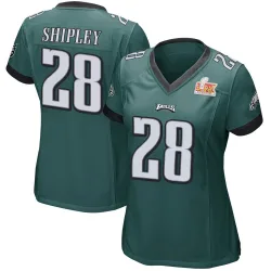 Women's Will Shipley Philadelphia Eagles No.28 Game Team Color Super Bowl LIX Jersey - Green