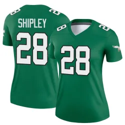Women's Will Shipley Philadelphia Eagles No.28 Legend Kelly Alternate Jersey - Green