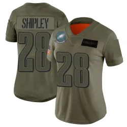 Women's Will Shipley Philadelphia Eagles No.28 Limited 2019 Salute to Service Jersey - Camo