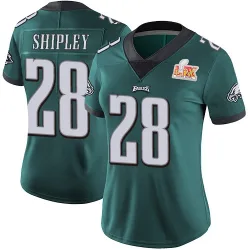 Women's Will Shipley Philadelphia Eagles No.28 Limited Midnight Team Color Vapor Untouchable Super Bowl LIX Jersey - Green