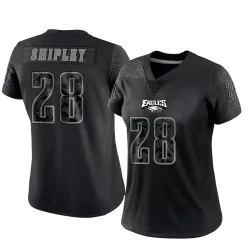 Women's Will Shipley Philadelphia Eagles No.28 Limited Reflective Jersey - Black