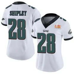 Women's Will Shipley Philadelphia Eagles No.28 Limited Vapor Untouchable Super Bowl LIX Jersey - White