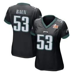 Women's Zack Baun Philadelphia Eagles No.53 Game Alternate Super Bowl LIX Jersey - Black