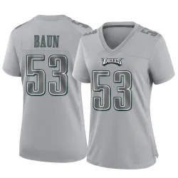 Women's Zack Baun Philadelphia Eagles No.53 Game Atmosphere Fashion Jersey - Gray