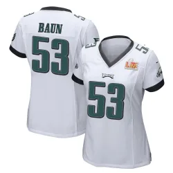 Women's Zack Baun Philadelphia Eagles No.53 Game Super Bowl LIX Jersey - White