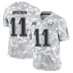 Youth A.J. Brown Philadelphia Eagles No.11 Limited 2024 Salute to Service Jersey - Arctic Camo