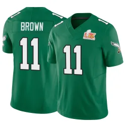 Youth A.J. Brown Philadelphia Eagles No.11 Limited Kelly Alternate Vapor F.U.S.E. Super Bowl LIX Jersey - Green