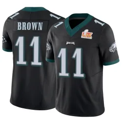 Youth A.J. Brown Philadelphia Eagles No.11 Limited Vapor F.U.S.E. Super Bowl LIX Jersey - Black