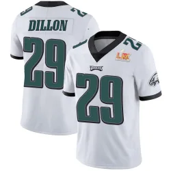 Youth AJ Dillon Philadelphia Eagles No.29 Limited Vapor Untouchable Super Bowl LIX Jersey - White
