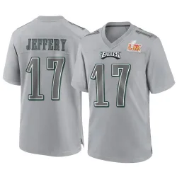 Youth Alshon Jeffery Philadelphia Eagles No.17 Game Atmosphere Fashion Super Bowl LIX Jersey - Gray