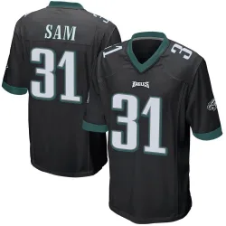 Youth Andre' Sam Philadelphia Eagles No.31 Game Alternate Jersey - Black