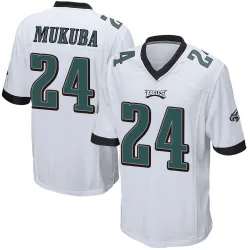 Youth Andrew Mukuba Philadelphia Eagles No.24 Game Jersey - White
