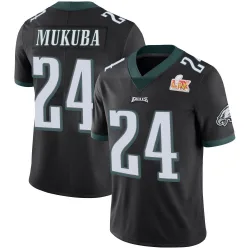 Youth Andrew Mukuba Philadelphia Eagles No.24 Limited Alternate Vapor Untouchable Super Bowl LIX Jersey - Black