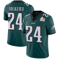 Youth Andrew Mukuba Philadelphia Eagles No.24 Limited Midnight Team Color Vapor Untouchable Super Bowl LIX Jersey - Green
